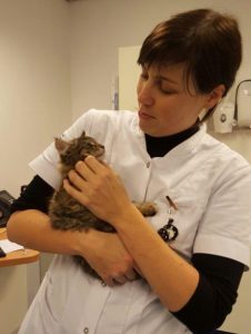 Marieke met schattig kitten